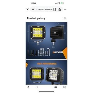 Nilight 2Pcs 3Inch LED Cubes Upgraded Spot Flood Combo Square Driving Lights4358